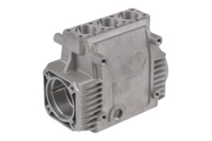 Engine cylinder block for automotive engines, durable metal construction, high-performance engine co.